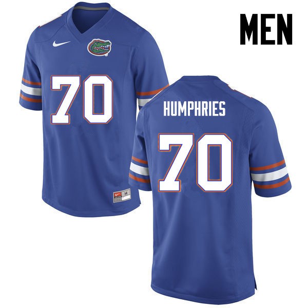 Florida Gators Men #70 D.J. Humphries College Football Blue